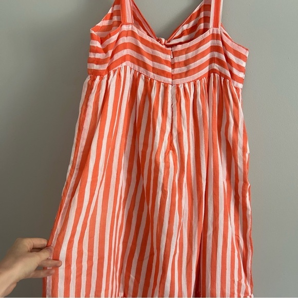 Oliphant Stripe Front Tie Midi‎ Tiered Dress - Picture 3 of 6